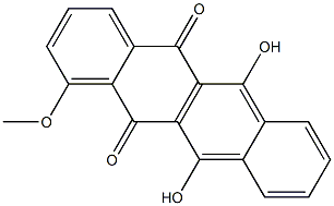 6,11-dihydroxy-1-methoxy-5,12-naphthacenedione 结构式