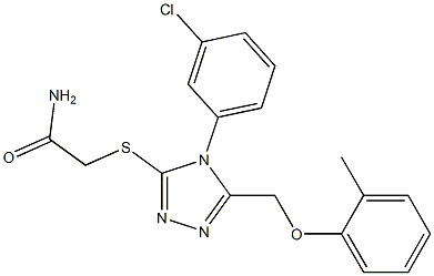 2-({4-(3-chlorophenyl)-5-[(2-methylphenoxy)methyl]-4H-1,2,4-triazol-3-yl}sulfanyl)acetamide