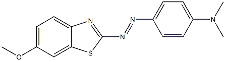 N-{4-[(6-methoxy-1,3-benzothiazol-2-yl)diazenyl]phenyl}-N,N-dimethylamine Struktur