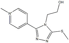 4-[4-(2-hydroxyethyl)-5-(methylsulfanyl)-4H-1,2,4-triazol-3-yl]-1-methylpyridinium,,结构式