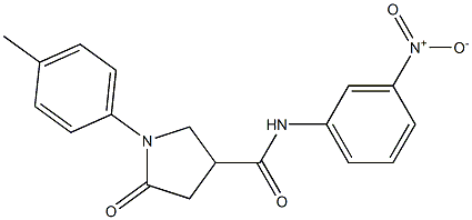 N-{3-nitrophenyl}-1-(4-methylphenyl)-5-oxopyrrolidine-3-carboxamide Structure