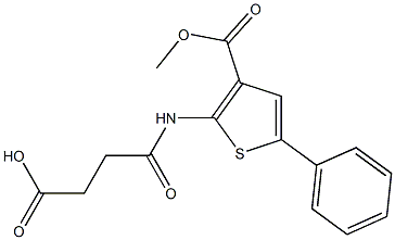 4-{[3-(methoxycarbonyl)-5-phenylthien-2-yl]amino}-4-oxobutanoic acid Structure