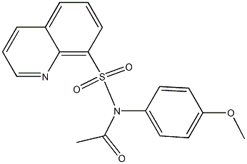 N-acetyl-N-(4-methoxyphenyl)-8-quinolinesulfonamide Structure