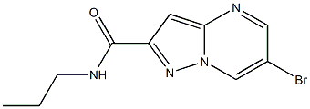 6-bromo-N-propylpyrazolo[1,5-a]pyrimidine-2-carboxamide,,结构式