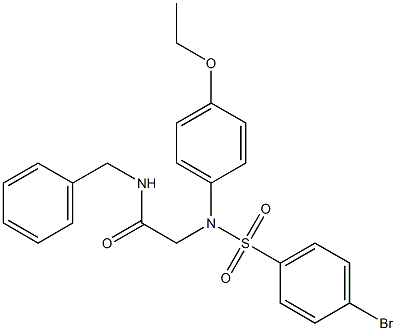  2-{[(4-bromophenyl)sulfonyl][4-(ethyloxy)phenyl]amino}-N-(phenylmethyl)acetamide