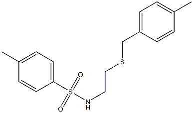 4-methyl-N-{2-[(4-methylbenzyl)sulfanyl]ethyl}benzenesulfonamide Struktur