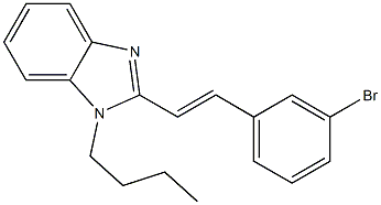 2-[2-(3-bromophenyl)vinyl]-1-butyl-1H-benzimidazole 化学構造式