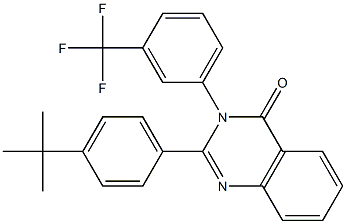 2-(4-tert-butylphenyl)-3-[3-(trifluoromethyl)phenyl]-4(3H)-quinazolinone 化学構造式