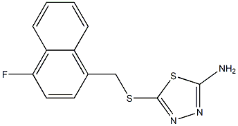 5-{[(4-fluoro-1-naphthyl)methyl]sulfanyl}-1,3,4-thiadiazol-2-amine 结构式