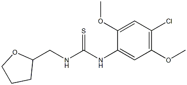 N-(4-chloro-2,5-dimethoxyphenyl)-N'-(tetrahydrofuran-2-ylmethyl)thiourea 化学構造式