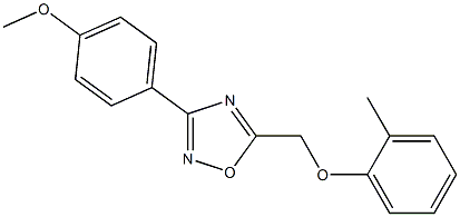 3-(4-methoxyphenyl)-5-[(2-methylphenoxy)methyl]-1,2,4-oxadiazole 结构式