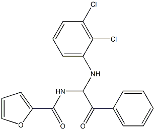 N-[1-(2,3-dichloroanilino)-2-oxo-2-phenylethyl]-2-furamide Struktur
