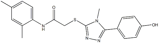 N-(2,4-dimethylphenyl)-2-{[5-(4-hydroxyphenyl)-4-methyl-4H-1,2,4-triazol-3-yl]sulfanyl}acetamide Struktur