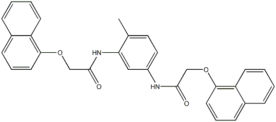 N-(2-methyl-5-{[(1-naphthyloxy)acetyl]amino}phenyl)-2-(1-naphthyloxy)acetamide,,结构式