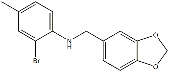 N-(1,3-benzodioxol-5-ylmethyl)-2-bromo-4-methylaniline Structure