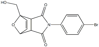 4-(4-bromophenyl)-1-(hydroxymethyl)-10-oxa-4-azatricyclo[5.2.1.0~2,6~]dec-8-ene-3,5-dione Structure