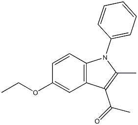 1-(5-ethoxy-2-methyl-1-phenyl-1H-indol-3-yl)ethanone Struktur