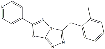 3-(2-methylbenzyl)-6-(4-pyridinyl)[1,2,4]triazolo[3,4-b][1,3,4]thiadiazole Struktur