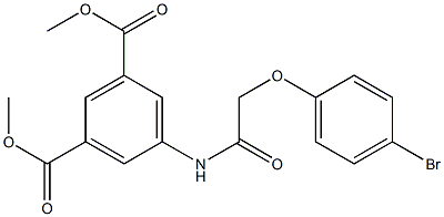 dimethyl 5-{[(4-bromophenoxy)acetyl]amino}isophthalate 化学構造式