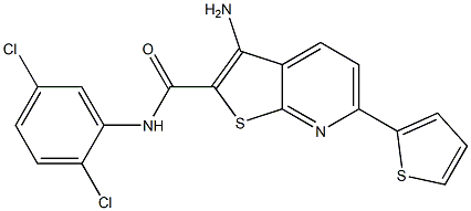 3-amino-N-(2,5-dichlorophenyl)-6-(2-thienyl)thieno[2,3-b]pyridine-2-carboxamide Structure