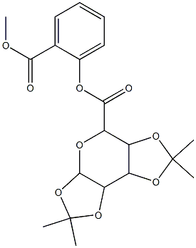 2-(methoxycarbonyl)phenyl 2,2,7,7-tetramethyltetrahydro-3aH-di[1,3]dioxolo[4,5-b:4,5-d]pyran-5-carboxylate 化学構造式