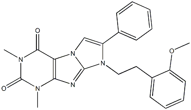 8-[2-(2-methoxyphenyl)ethyl]-1,3-dimethyl-7-phenyl-1H-imidazo[2,1-f]purine-2,4(3H,8H)-dione Structure