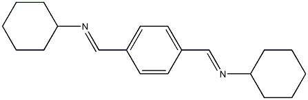 N-cyclohexyl-N-{4-[(cyclohexylimino)methyl]benzylidene}amine Structure