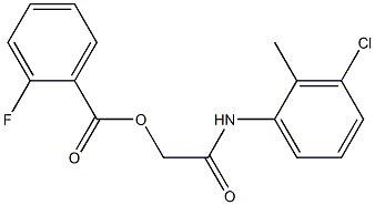 2-(3-chloro-2-methylanilino)-2-oxoethyl 2-fluorobenzoate