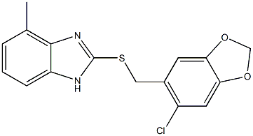 2-{[(6-chloro-1,3-benzodioxol-5-yl)methyl]sulfanyl}-4-methyl-1H-benzimidazole