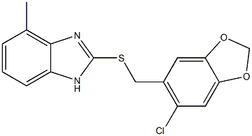 2-{[(6-chloro-1,3-benzodioxol-5-yl)methyl]sulfanyl}-4-methyl-1H-benzimidazole|