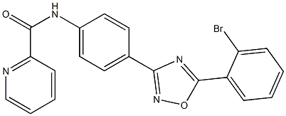  N-{4-[5-(2-bromophenyl)-1,2,4-oxadiazol-3-yl]phenyl}-2-pyridinecarboxamide