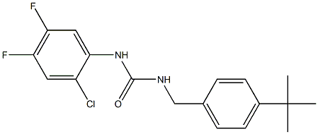 N-(4-tert-butylbenzyl)-N'-(2-chloro-4,5-difluorophenyl)urea 结构式