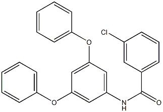 3-chloro-N-(3,5-diphenoxyphenyl)benzamide 结构式
