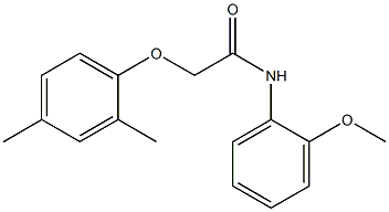 2-(2,4-dimethylphenoxy)-N-(2-methoxyphenyl)acetamide Struktur