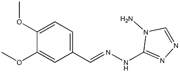 3,4-dimethoxybenzaldehyde (4-amino-4H-1,2,4-triazol-3-yl)hydrazone Structure