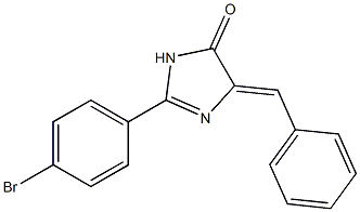 5-benzylidene-2-(4-bromophenyl)-3,5-dihydro-4H-imidazol-4-one Struktur