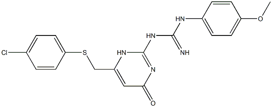 N-(6-{[(4-chlorophenyl)thio]methyl}-4-oxo-1,4-dihydro-2-pyrimidinyl)-N'-(4-methoxyphenyl)guanidine