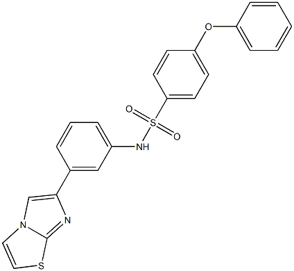 N-(3-imidazo[2,1-b][1,3]thiazol-6-ylphenyl)-4-phenoxybenzenesulfonamide Structure