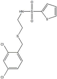 N-{2-[(2,4-dichlorobenzyl)sulfanyl]ethyl}-2-thiophenesulfonamide 化学構造式