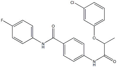 4-{[2-(3-chlorophenoxy)propanoyl]amino}-N-(4-fluorophenyl)benzamide|