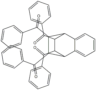 phenyl(10,11,12-tribenzoyltricyclo[6.2.2.0~2,7~]dodeca-2,4,6-trien-9-yl)methanone,,结构式
