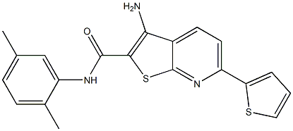 3-amino-N-(2,5-dimethylphenyl)-6-(2-thienyl)thieno[2,3-b]pyridine-2-carboxamide Structure