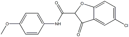 5-chloro-N-(4-methoxyphenyl)-3-oxo-2,3-dihydro-1-benzofuran-2-carboxamide Structure