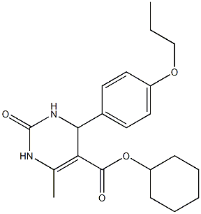 cyclohexyl 6-methyl-2-oxo-4-(4-propoxyphenyl)-1,2,3,4-tetrahydro-5-pyrimidinecarboxylate