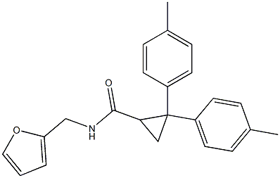  N-(2-furylmethyl)-2,2-bis(4-methylphenyl)cyclopropanecarboxamide