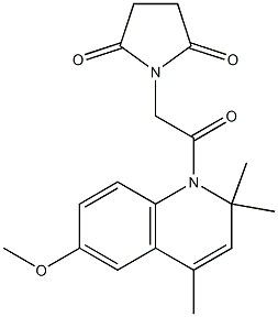 1-[2-(6-methoxy-2,2,4-trimethyl-1(2H)-quinolinyl)-2-oxoethyl]-2,5-pyrrolidinedione Structure