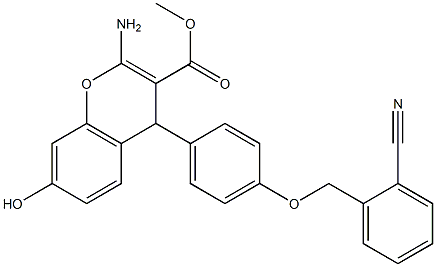  methyl 2-amino-4-{4-[(2-cyanobenzyl)oxy]phenyl}-7-hydroxy-4H-chromene-3-carboxylate