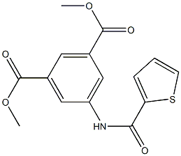 dimethyl 5-[(2-thienylcarbonyl)amino]isophthalate,,结构式
