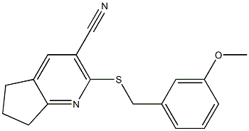 2-[(3-methoxybenzyl)sulfanyl]-6,7-dihydro-5H-cyclopenta[b]pyridine-3-carbonitrile