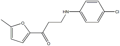 3-(4-chloroanilino)-1-(5-methyl-2-furyl)-1-propanone 化学構造式